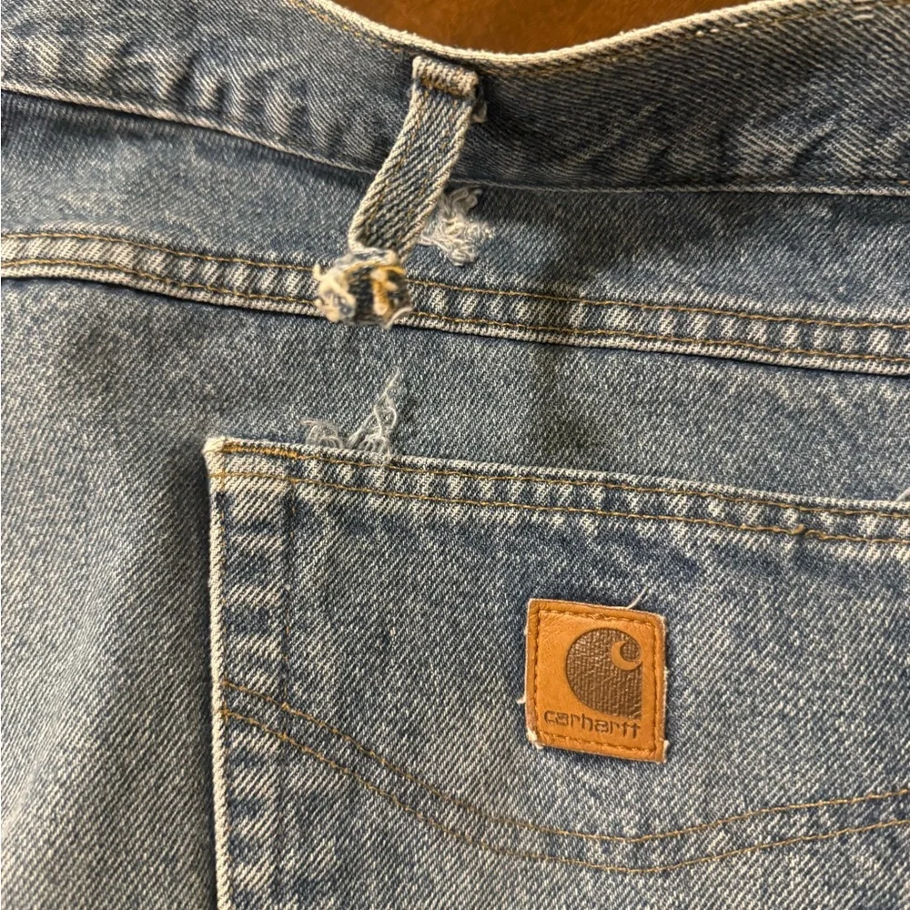 Carhartt Light Wash Denim Jeans 42x34 | Workwear / Vintage - Picture 3 of 3